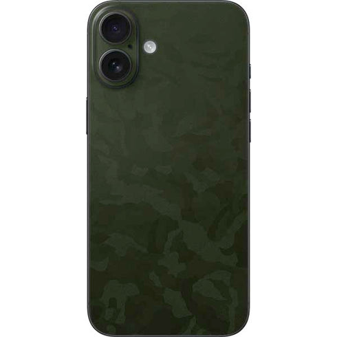 Military Green Shadow Camo iPhone 16 Plus Skin